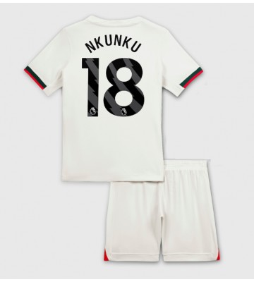 Chelsea Christopher Nkunku #18 Udebanetrøje Børn 2025-26 Kortærmet (+ Korte bukser)